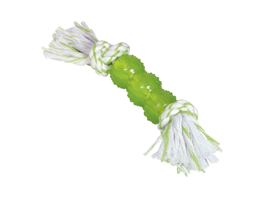 Nobby hračka TRP stick s lanem 26cm z kategorie Chovatelské potřeby a krmiva pro psy > Hračky pro psy > Gumové hračky pro psy