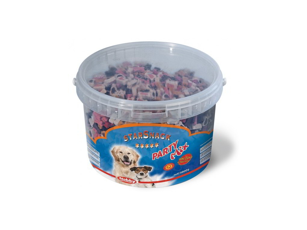 Nobby StarSnack Party Mix kyblík pamlsky pro psa 1,8kg z kategorie Chovatelské potřeby a krmiva pro psy > Pamlsky pro psy > Poloměkké pamlsky pro psy