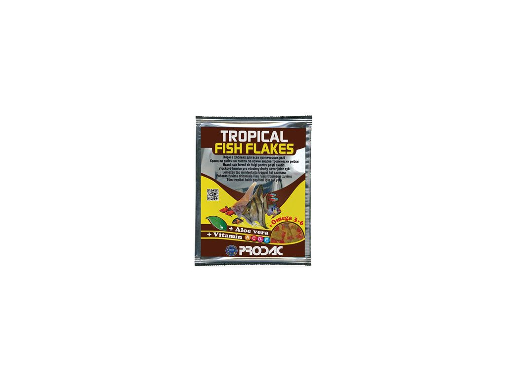 Krmivo pro ryby Prodac Tropical fish Flakes 12g z kategorie Akvaristické a teraristické potřeby > Krmiva > Akvarijní rybičky
