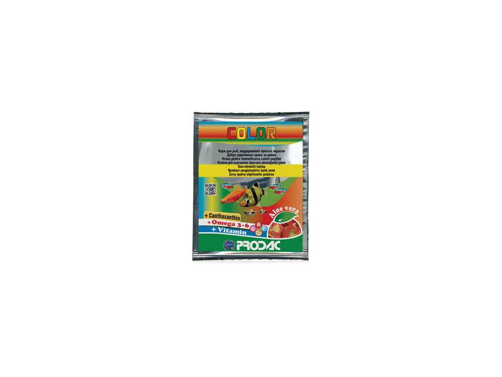 Krmivo pro ryby Prodac Color 12g z kategorie Akvaristické a teraristické potřeby > Krmiva > Akvarijní rybičky