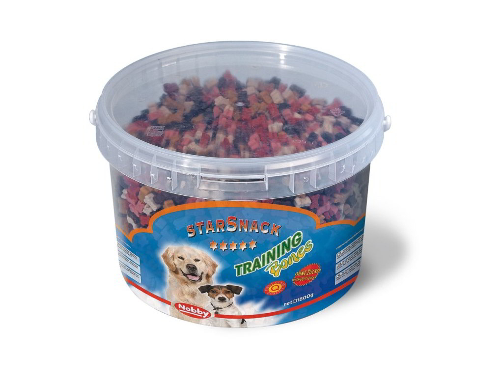 Nobby StarSnack Training Bones kyblík pamlsky pro psa 1,8kg z kategorie Chovatelské potřeby a krmiva pro psy > Pamlsky pro psy > Poloměkké pamlsky pro psy