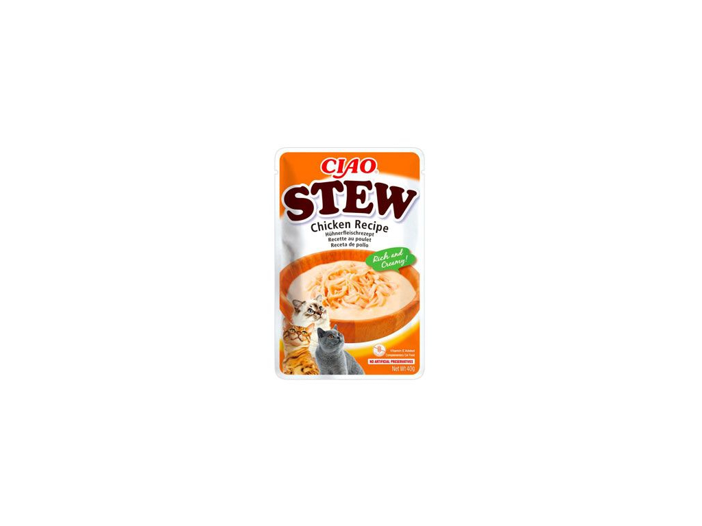 Churu Cat CIAO Stew Chicken Recipe 40g z kategorie Chovatelské potřeby a krmiva pro kočky > Krmivo a pamlsky pro kočky > Pamlsky pro kočky