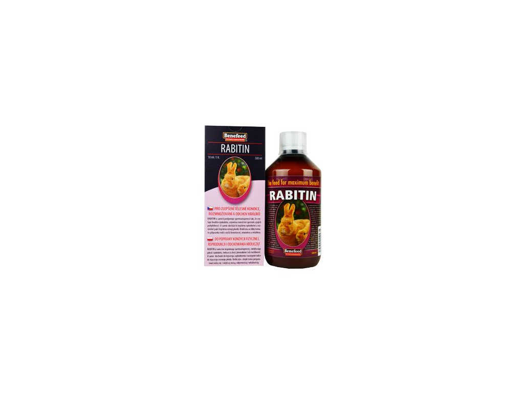 Rabitin pro králíky 500ml z kategorie Chovatelské potřeby a krmiva pro hlodavce a malá zvířata > Vitamíny, minerální bloky