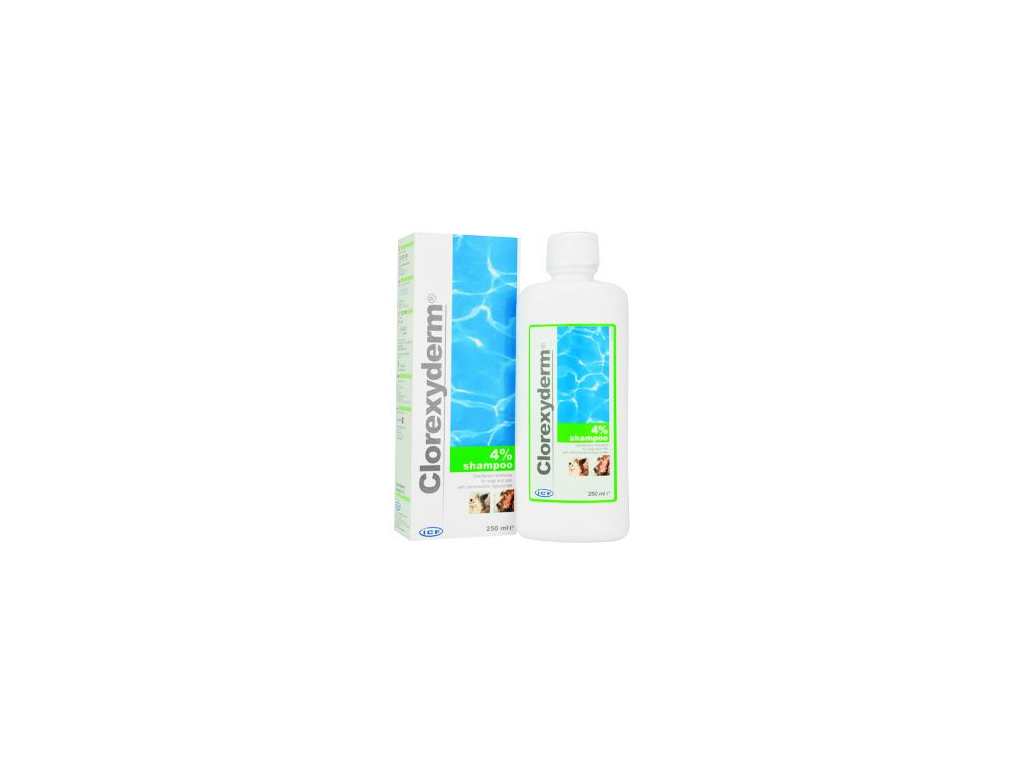 ICF Clorexyderm šampon 4% ICF 250ml z kategorie Chovatelské potřeby a krmiva pro psy > Hygiena a kosmetika psa > Šampóny a spreje pro psy