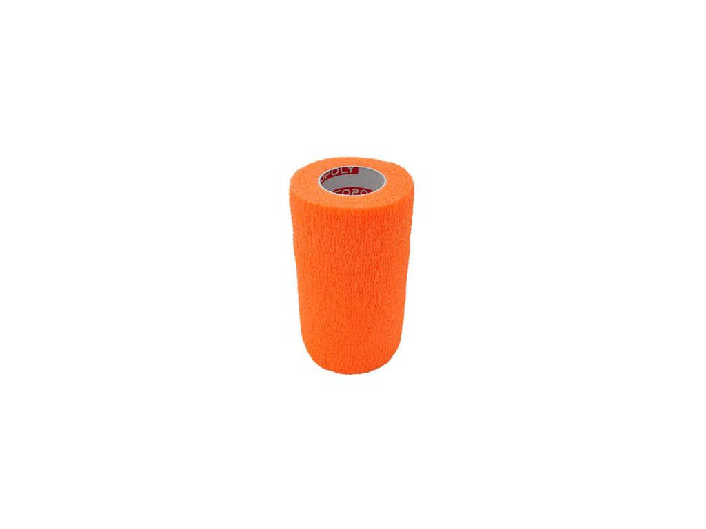 Obinadlo elast. CoPoly 10cm x 4,5m oranžová NEON z kategorie Chovatelské potřeby a krmiva pro psy > Vitamíny a léčiva pro psy > Akutní ošetření psa