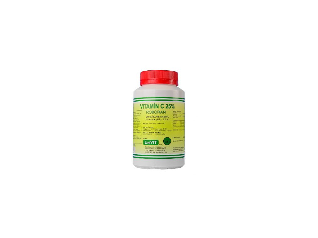 Vitamin C Roboran 25/ 250g z kategorie Chovatelské potřeby a krmiva pro psy > Vitamíny a léčiva pro psy > Vitaminy a minerály pro psy