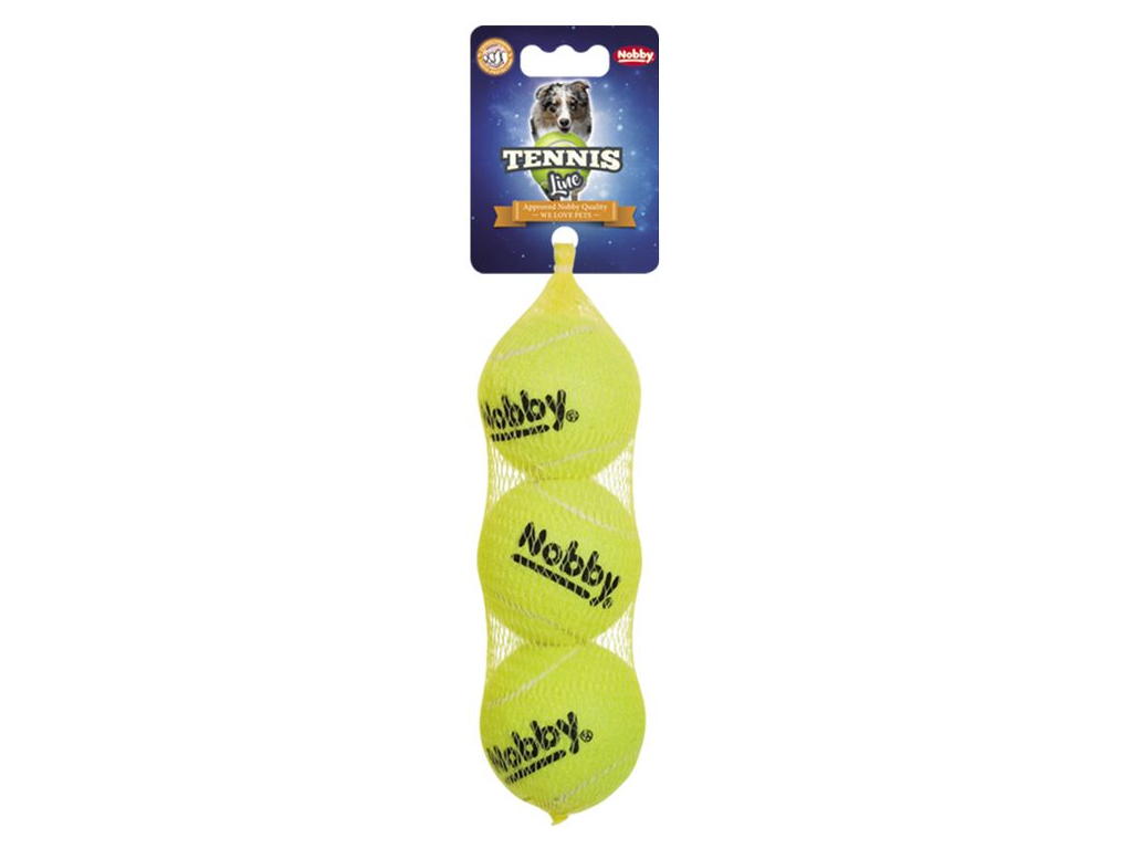 Nobby tenisový míček 6cm 3ks z kategorie Chovatelské potřeby a krmiva pro psy > Hračky pro psy > Tenisové hračky pro psy