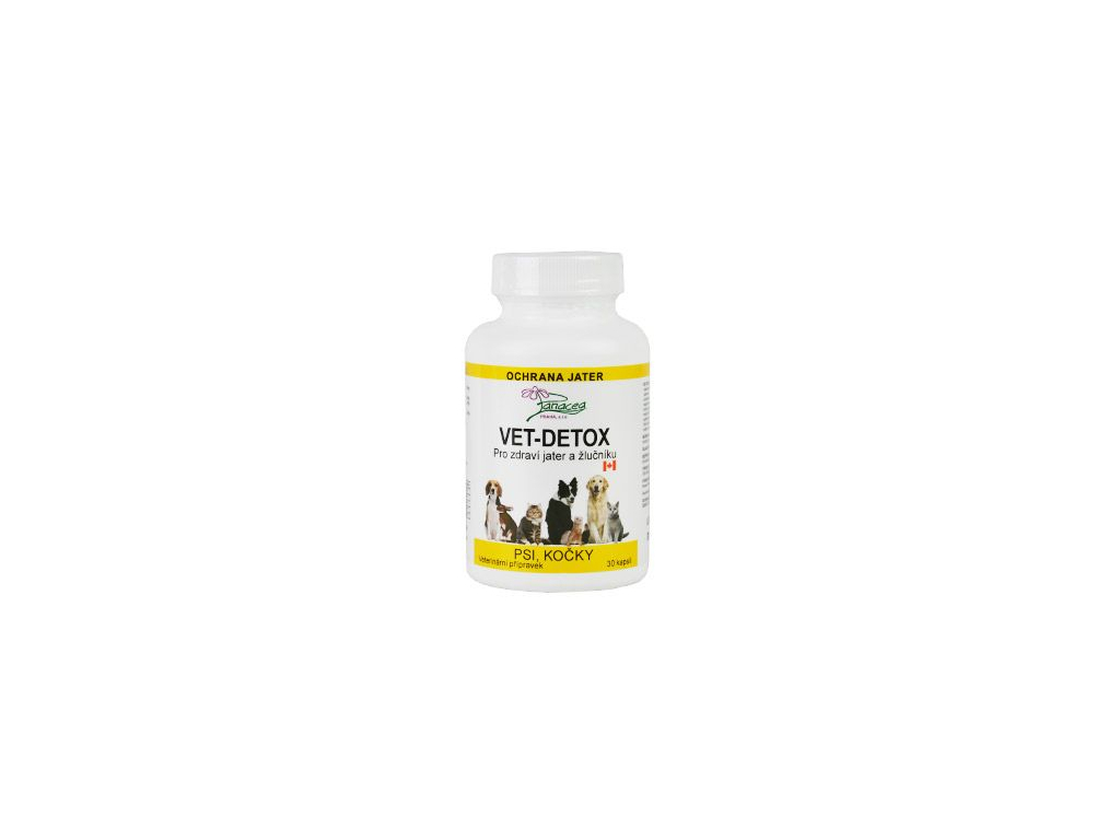 Vet-Detox pro zdraví jater a žlučníku 30cps z kategorie Chovatelské potřeby a krmiva pro kočky > Vitamíny a léčiva pro kočky > Ledviny a játra koček