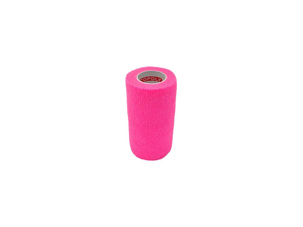 Obinadlo elast. CoPoly 10cm x 4,5m růžová NEON z kategorie Chovatelské potřeby a krmiva pro psy > Vitamíny a léčiva pro psy > Akutní ošetření psa