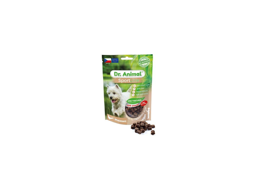 Noviko pochoutka Dr. Animal Sportline bažant 100g z kategorie Chovatelské potřeby a krmiva pro psy > Pamlsky pro psy > Poloměkké pamlsky pro psy