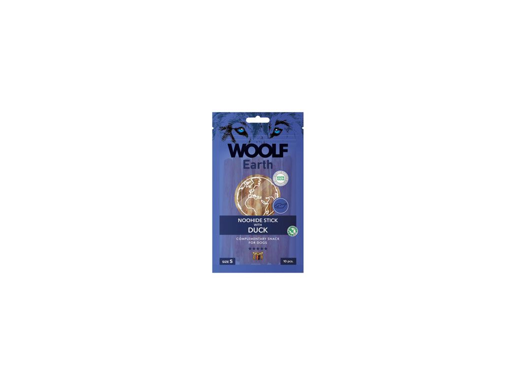 Woolf pochoutka Earth NOOHIDE S Duck 90g z kategorie Chovatelské potřeby a krmiva pro psy > Pamlsky pro psy > Pamlsky z přírodní želatiny pro psy