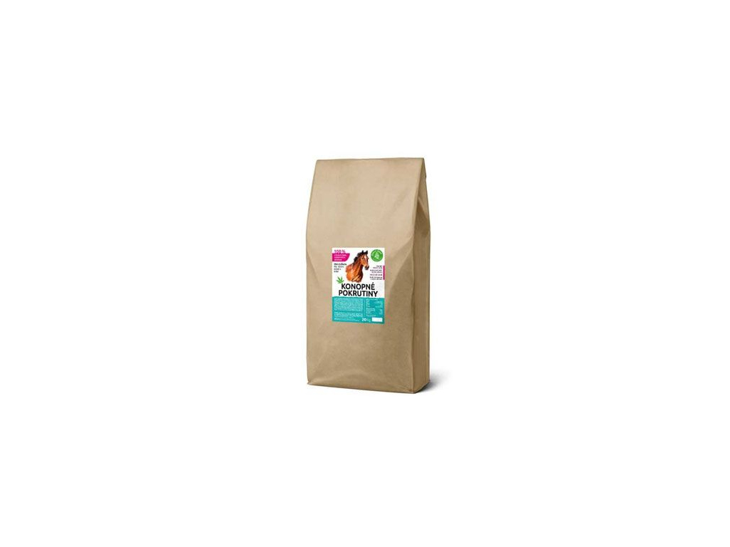 Konopné pokrutiny v sypké formě BIO 20 kg z kategorie Chovatelské potřeby a krmiva pro psy > Vitamíny a léčiva pro psy > Konopné a CBD produkty pro psy