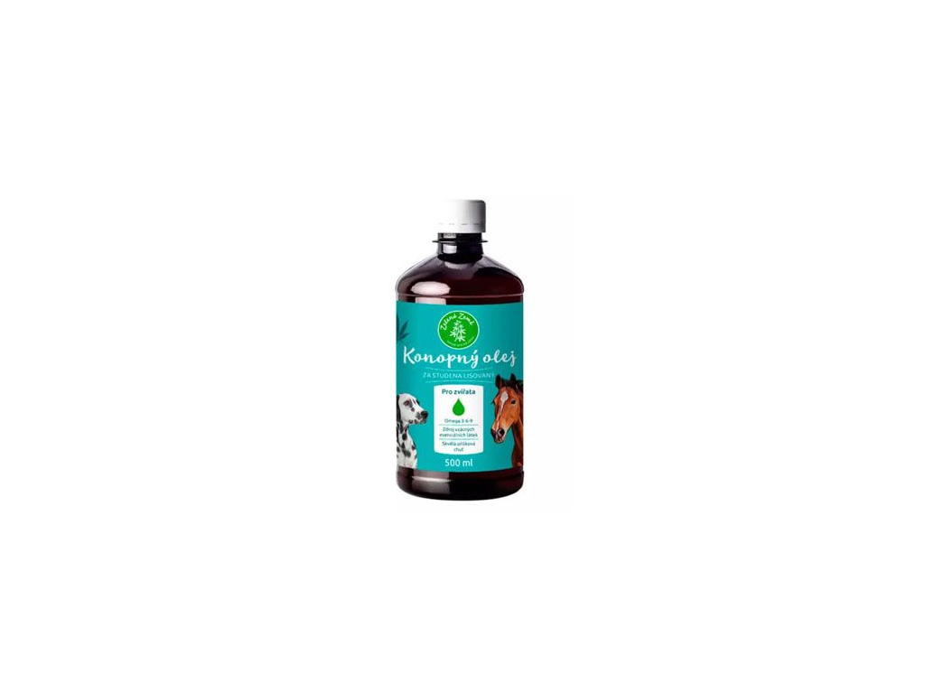 Konopný olej pro zvířata 500ml z kategorie Chovatelské potřeby a krmiva pro psy > Vitamíny a léčiva pro psy > Konopné a CBD produkty pro psy