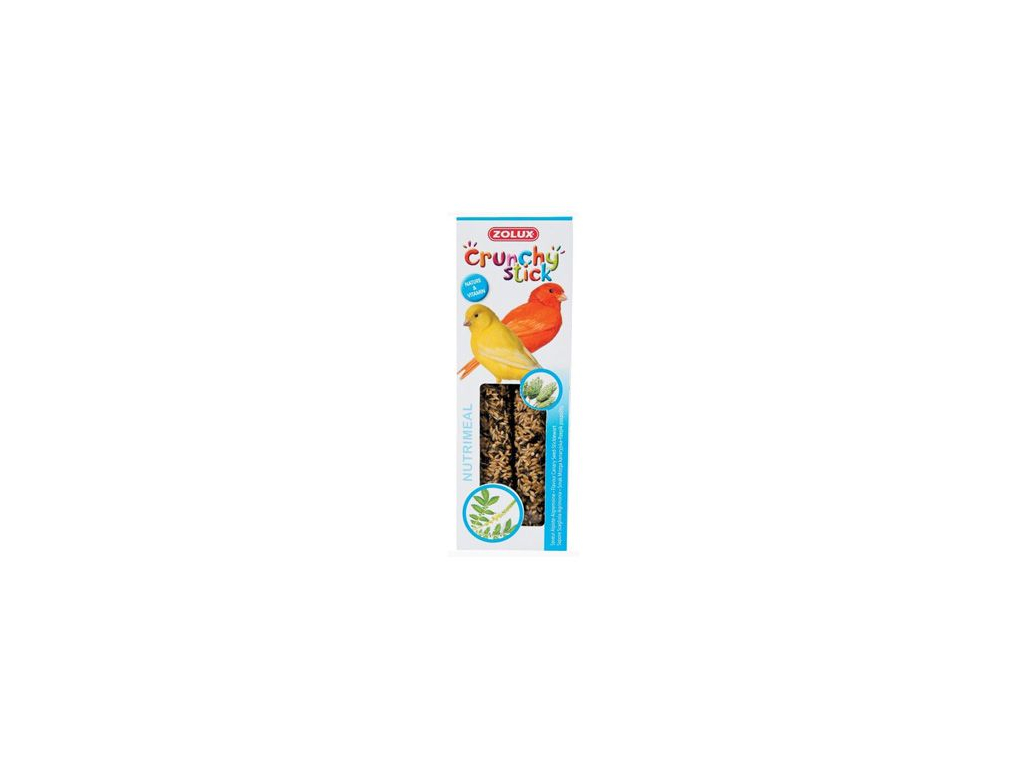 Crunchy Stick Canary Zrní/Řepík lékařský 2ks Zolux z kategorie Chovatelské potřeby pro ptáky a papoušky > Pamlsky pro papoušky