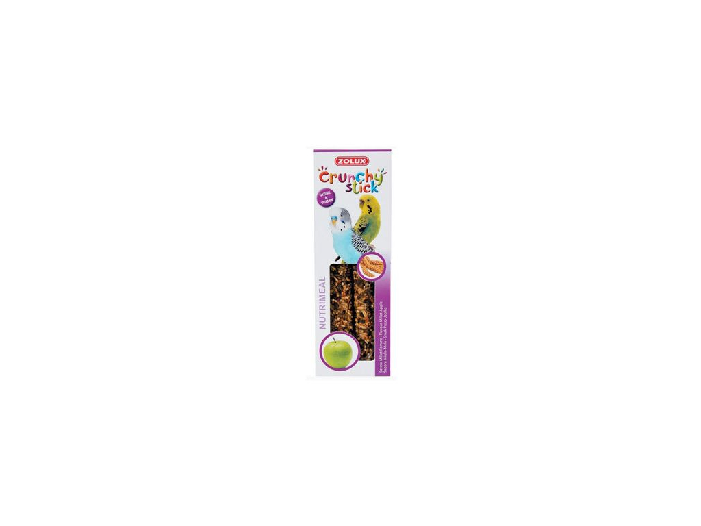 Crunchy Stick Parakeet Proso/Jablko 2ks Zolux z kategorie Chovatelské potřeby pro ptáky a papoušky > Pamlsky pro papoušky
