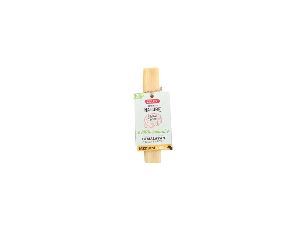 Zolux Pochoutka Cheese bone Medium pro psa 6-10kg z kategorie Chovatelské potřeby a krmiva pro psy > Pamlsky pro psy > Tyčinky, salámky pro psy
