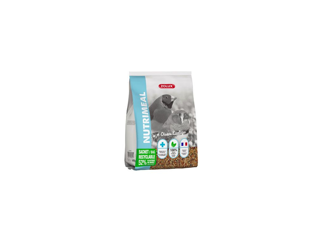 Krmivo pro exotické ptáky NUTRIMEAL 800g Zolux z kategorie Chovatelské potřeby pro ptáky a papoušky > Krmivo pro papoušky