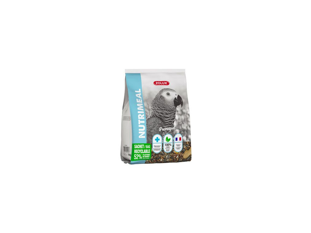 Krmivo pro velké papoušky NUTRIMEAL 700g Zolux z kategorie Chovatelské potřeby pro ptáky a papoušky > Krmivo pro papoušky