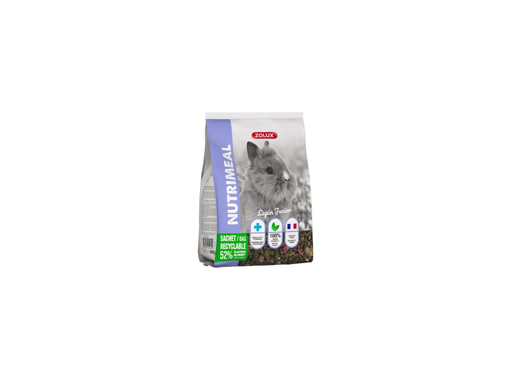 Krmivo pro králíky Junior NUTRIMEAL mix 800g Zolux z kategorie Chovatelské potřeby a krmiva pro hlodavce a malá zvířata > Krmiva pro hlodavce a malá zvířata