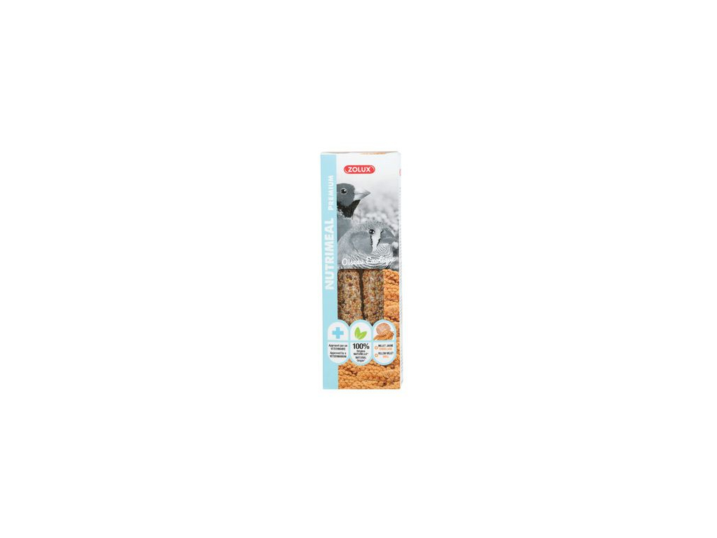 Pochoutka NUTRIMEAL STICK žluté proso pro exoty 110g z kategorie Chovatelské potřeby pro ptáky a papoušky > Pamlsky pro papoušky