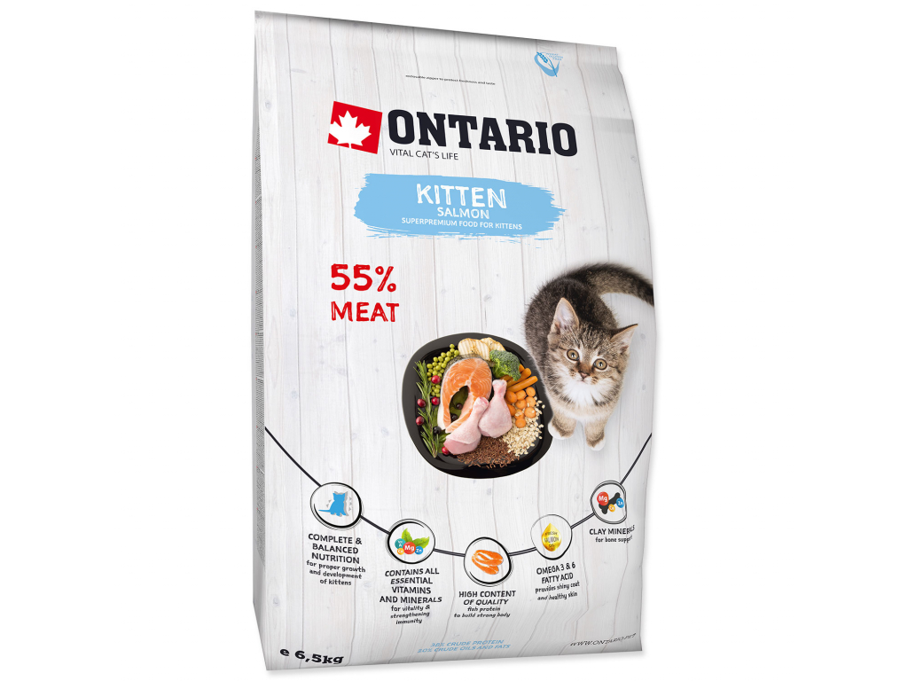 48591 1 ontario kitten salmon 6 5 kg z kategorie chovatelske potreby a krmiva pro kocky krmivo a pamlsky pro kocky granule pro kocky
