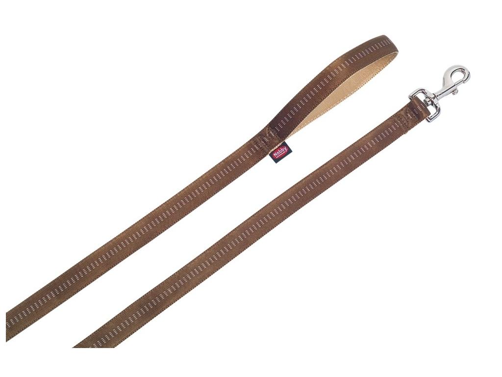 Nobby SOFT GRIP vodítko nylon 120cm / 10mm hnědá z kategorie Chovatelské potřeby a krmiva pro psy > Obojky, vodítka a postroje pro psy > Vodítka pro psy > Klasická vodítka pro psy