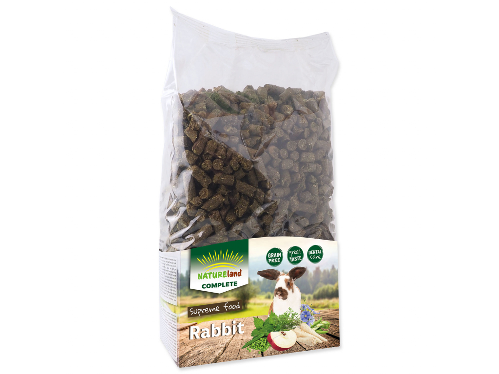Krmivo NATURE LAND Complete pro králíky a zakrslé králíky MONO 1,7 kg z kategorie Chovatelské potřeby a krmiva pro hlodavce a malá zvířata > Krmiva pro hlodavce a malá zvířata