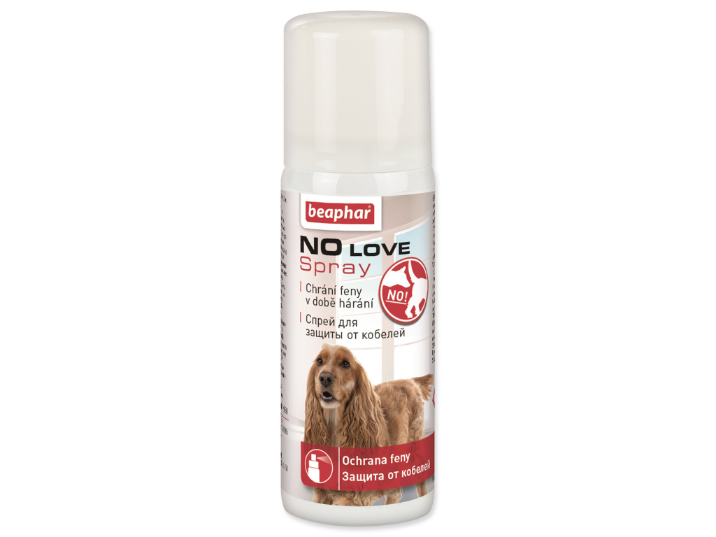 BEAPHAR No Love Spray pro hárající feny 50 ml z kategorie Chovatelské potřeby a krmiva pro psy > Hygiena a kosmetika psa > Hárání psů