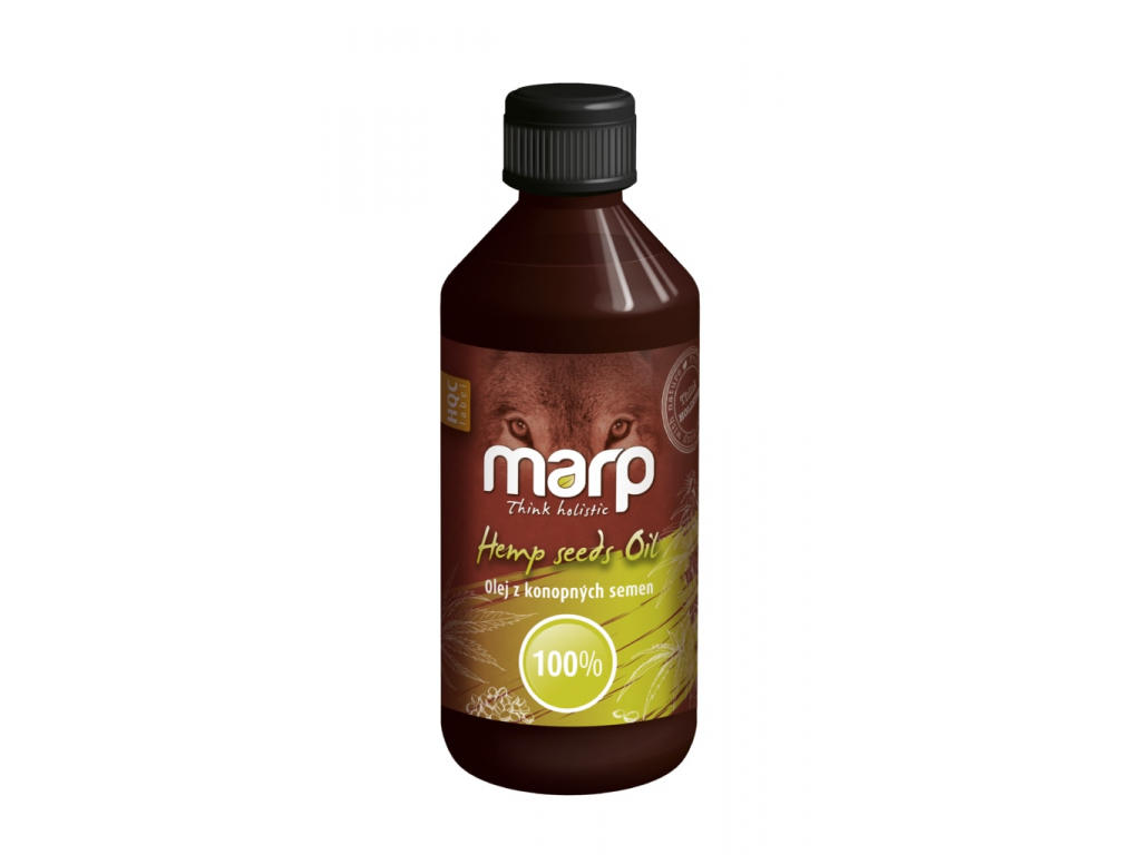 Marp Holistic Olej z konopných semen 500ml z kategorie Chovatelské potřeby a krmiva pro psy > Vitamíny a léčiva pro psy > Doplňkové oleje pro psy