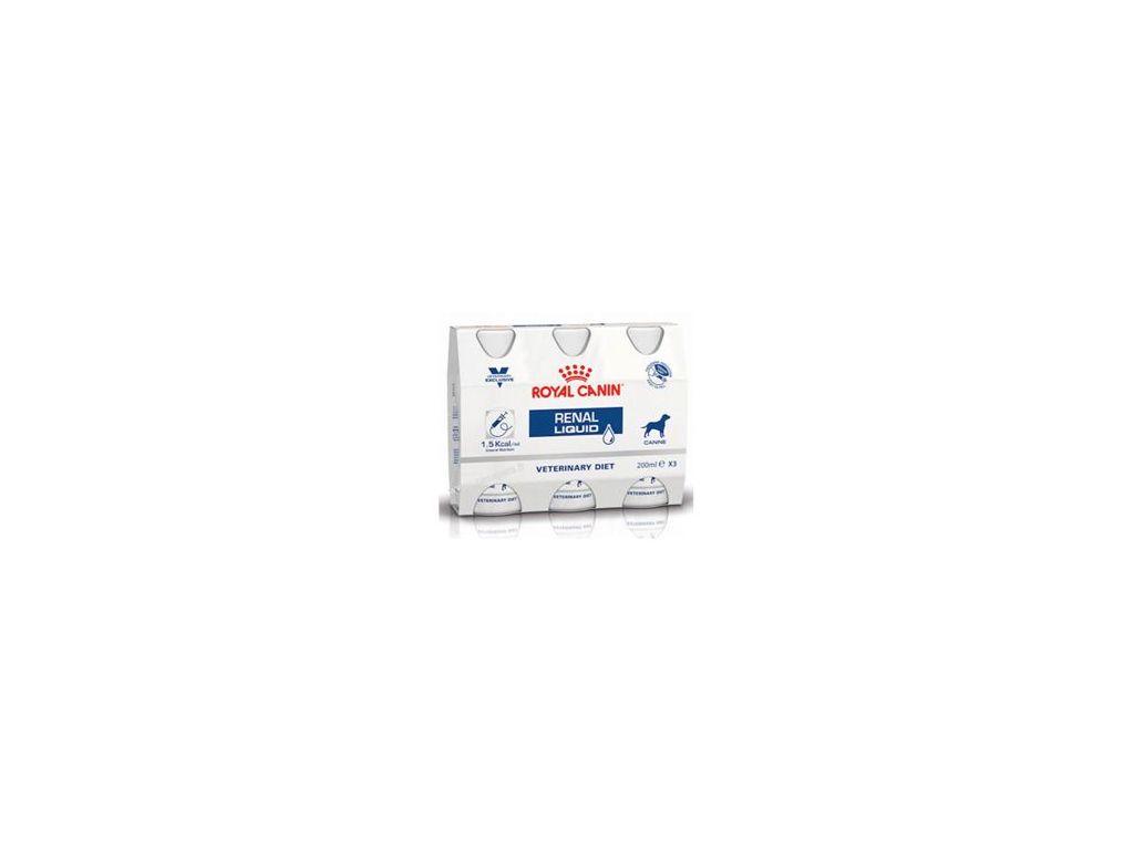 Royal Canin VD Canine Renal Liquid 3x200ml z kategorie Chovatelské potřeby a krmiva pro psy > Krmiva pro psy > Veterinární diety pro psy