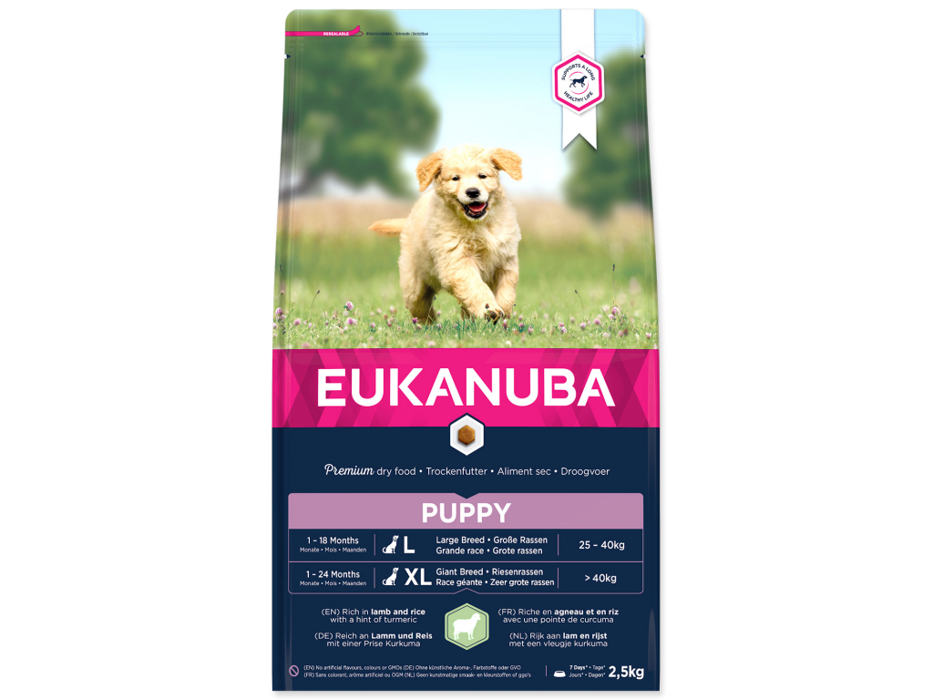 EUKANUBA Puppy Large & Giant Breed Lamb 2,5 kg z kategorie Chovatelské potřeby a krmiva pro psy > Krmiva pro psy > Granule pro psy