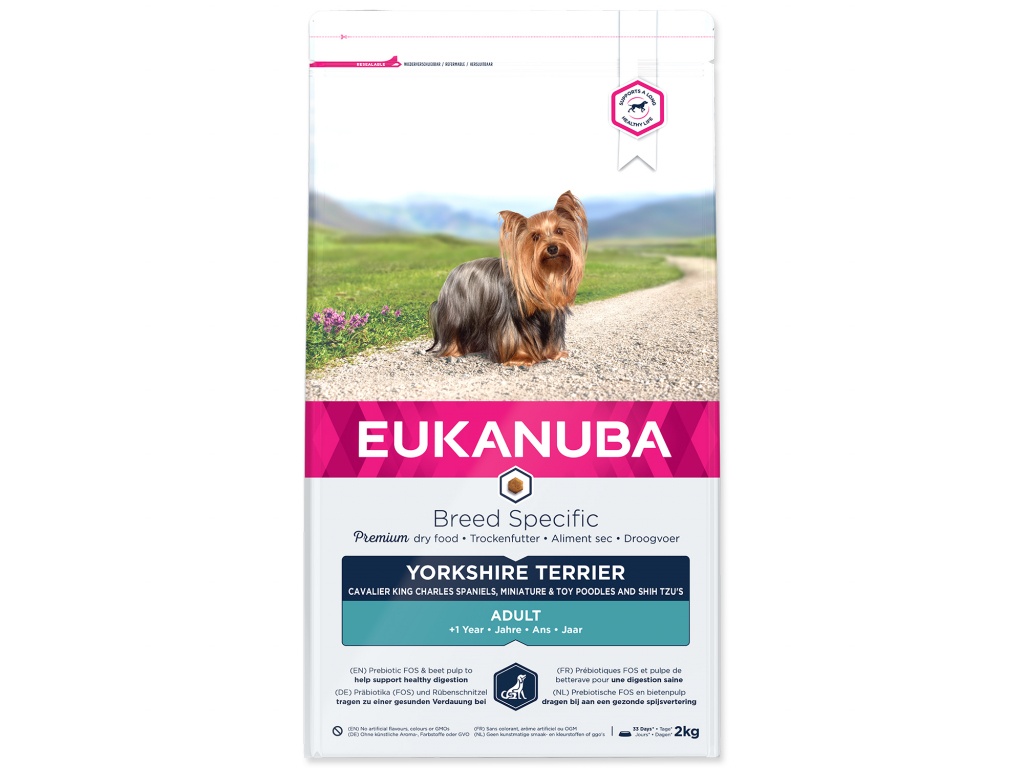 EUKANUBA Yorkshire Terrier 2 kg z kategorie Chovatelské potřeby a krmiva pro psy > Krmiva pro psy > Granule pro psy