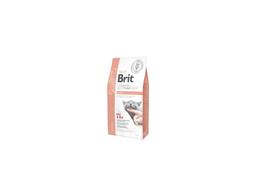 Brit VD Cat GF Renal 5kg z kategorie Chovatelské potřeby a krmiva pro kočky > Krmivo a pamlsky pro kočky > Veterinární diety pro kočky