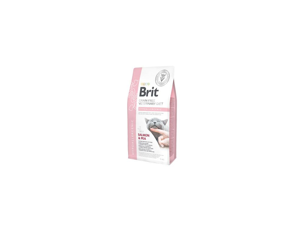 Brit VD Cat GF Hypoallergenic 5kg z kategorie Chovatelské potřeby a krmiva pro kočky > Krmivo a pamlsky pro kočky > Veterinární diety pro kočky