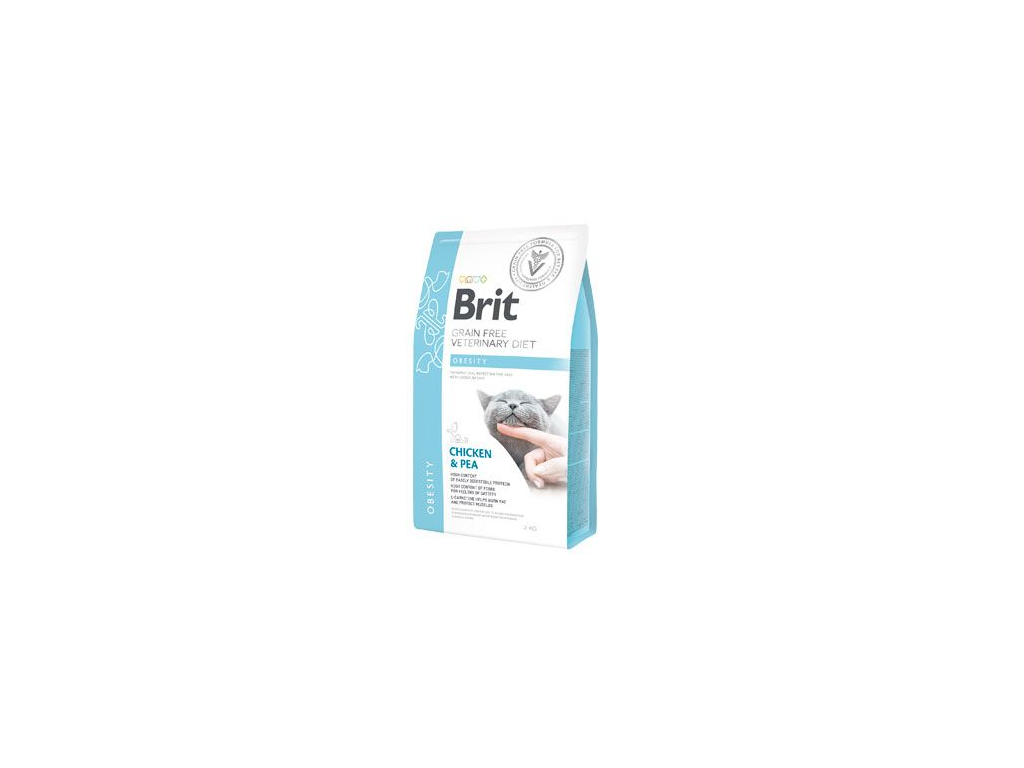 Brit VD Cat GF Obesity 2kg z kategorie Chovatelské potřeby a krmiva pro kočky > Krmivo a pamlsky pro kočky > Veterinární diety pro kočky