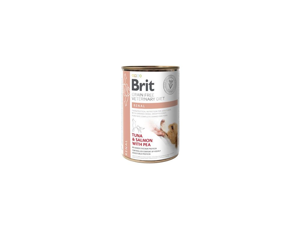 Brit VD Dog GF konz. Renal 400g z kategorie Chovatelské potřeby a krmiva pro psy > Krmiva pro psy > Veterinární diety pro psy