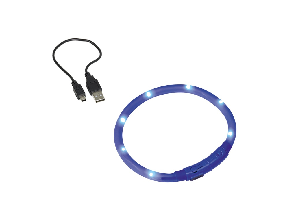 Nobby Led Visible svítící kroužek silikon modrá 40cm z kategorie Chovatelské potřeby a krmiva pro psy > Obojky, vodítka a postroje pro psy > Obojky pro psy