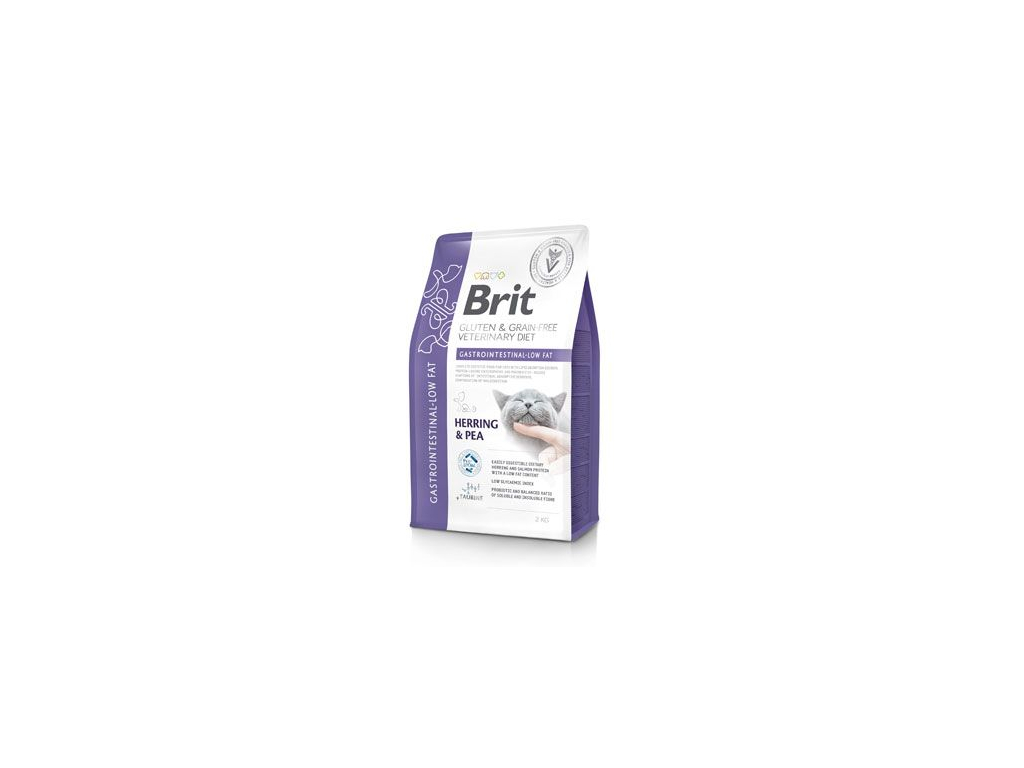 Brit VD Cat GF Gastrointestinal-Low fat 2kg z kategorie Chovatelské potřeby a krmiva pro kočky > Krmivo a pamlsky pro kočky > Veterinární diety pro kočky
