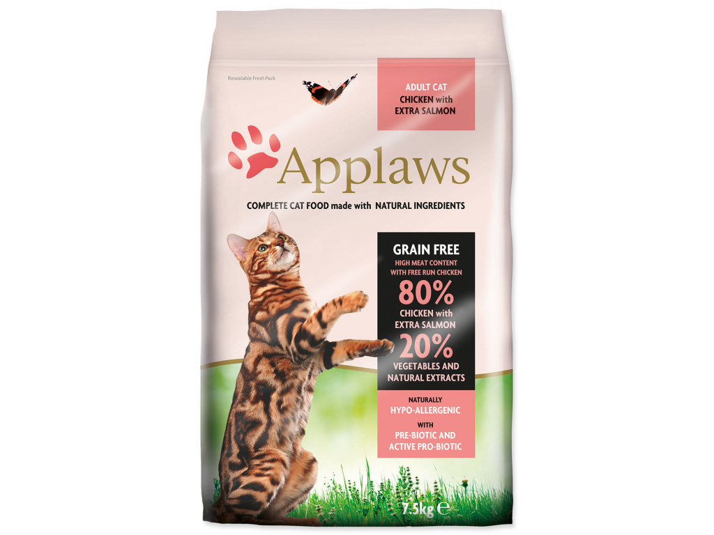 APPLAWS Dry Cat Chicken & Salmon 7,5 kg z kategorie Chovatelské potřeby a krmiva pro kočky > Krmivo a pamlsky pro kočky > Granule pro kočky