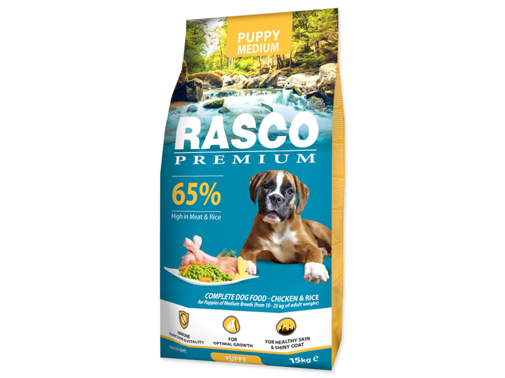 52848 1 rasco premium puppy junior medium 15 kg z kategorie chovatelske potreby a krmiva pro psy krmiva pro psy granule pro psy