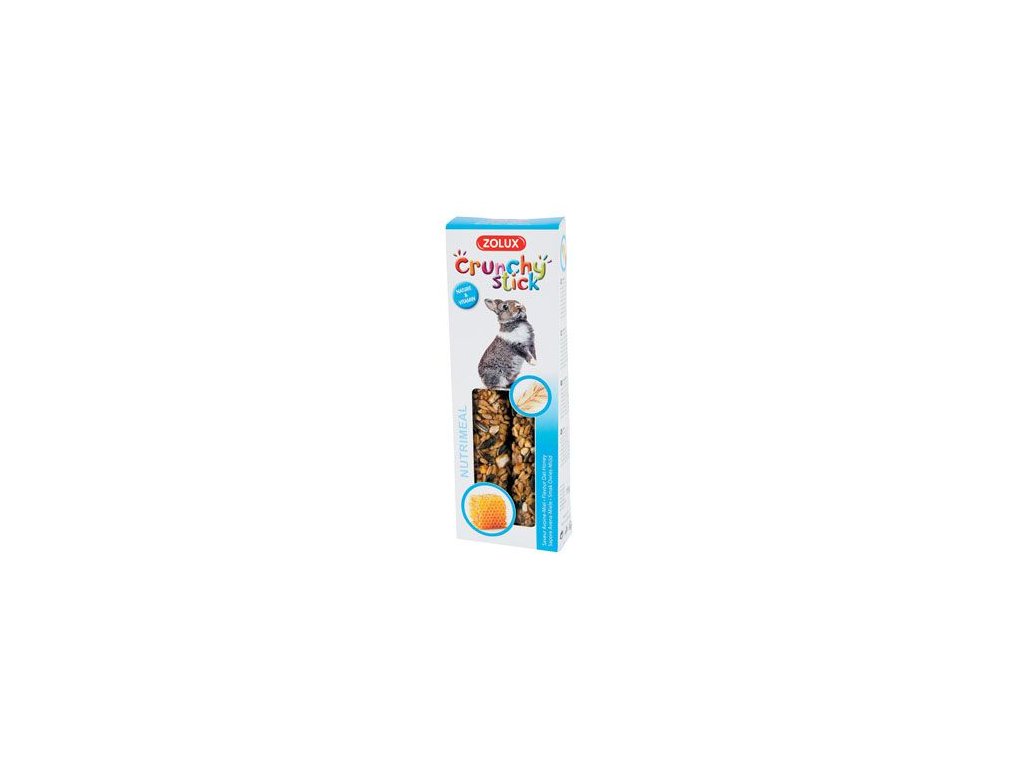 Pochoutka CRUNCHY STICK oves/med pro králíky Zolux z kategorie Chovatelské potřeby a krmiva pro hlodavce a malá zvířata > Pamlsky pro hlodavce