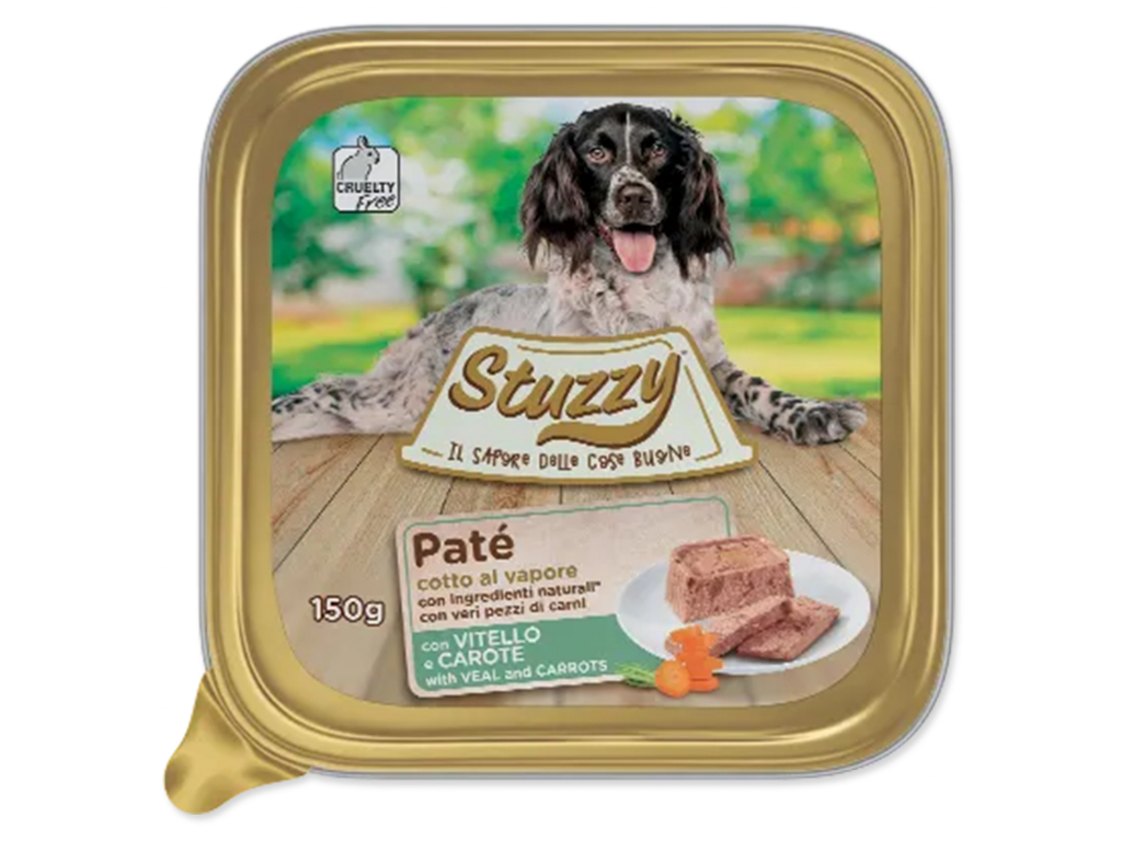 Vanička MISTER STUZZY Dog telecí + mrkev 150 g z kategorie Chovatelské potřeby a krmiva pro psy > Krmiva pro psy > Vaničky, paštiky pro psy