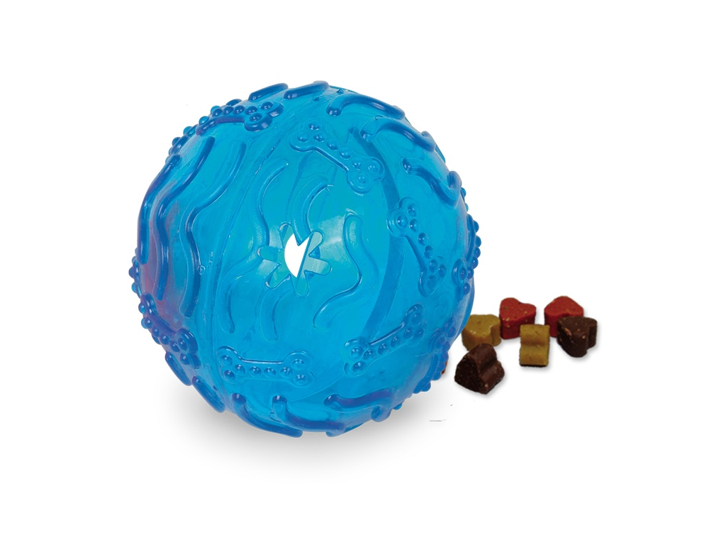 Nobby TRP Snack Ball plnící hračka velká 10cm modrá z kategorie Chovatelské potřeby a krmiva pro psy > Hračky pro psy > Plnitelné hračky pro pro psy