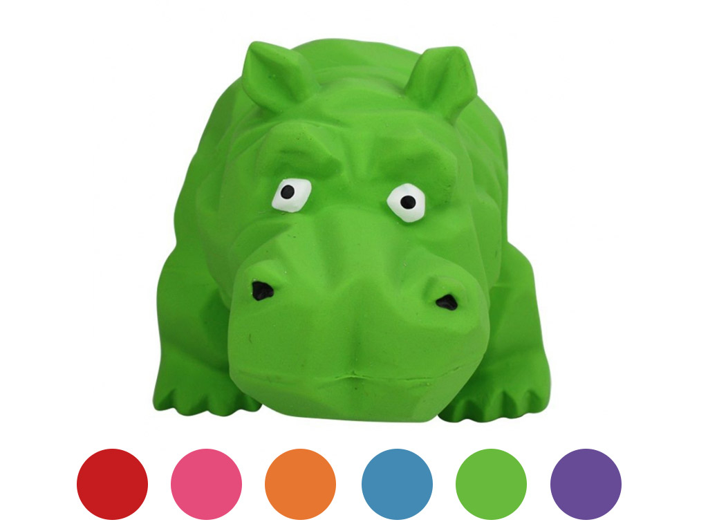 Hračka Multipet Origami Pals chrochtající hroch latex 20,5 cm 1 ks z kategorie Chovatelské potřeby a krmiva pro psy > Hračky pro psy > Latexové hračky pro psy