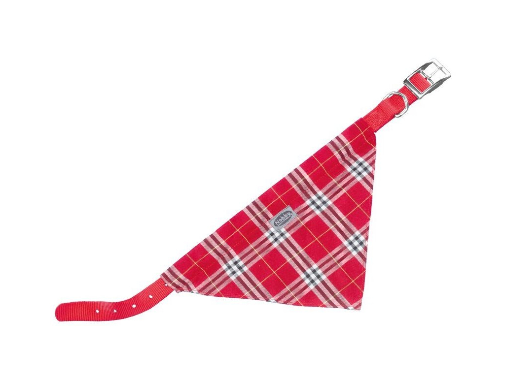 Nobby Scarf obojek se šátkem červená 42cm z kategorie Chovatelské potřeby a krmiva pro psy > Obojky, vodítka a postroje pro psy > Obojky pro psy