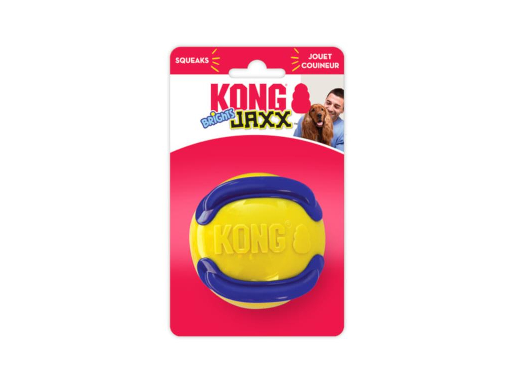 Hračka guma Jaxx Brights míč KONG L mix z kategorie Chovatelské potřeby a krmiva pro psy > Hračky pro psy > Kong hračky pro psy