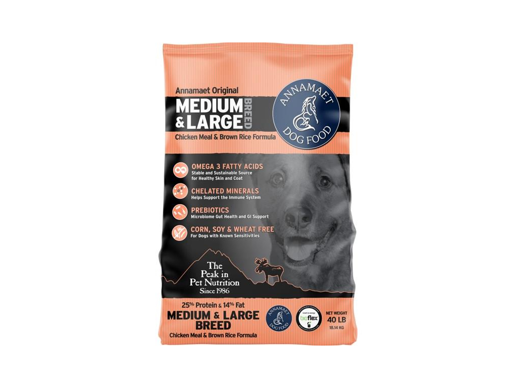Annamaet Medium&Large Breed 18,14 kg (40lb) z kategorie Chovatelské potřeby a krmiva pro psy > Krmiva pro psy > Granule pro psy
