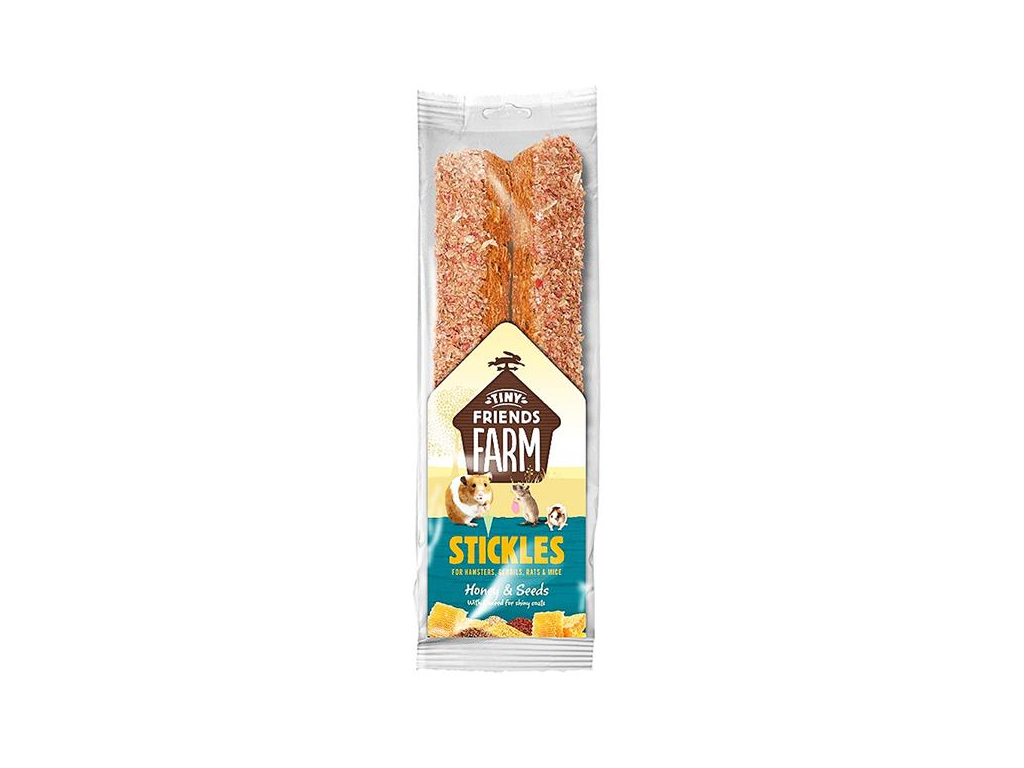 Supreme Tiny FARM tyčinky med a semínka 2 ks 100 g z kategorie Chovatelské potřeby a krmiva pro hlodavce a malá zvířata > Pamlsky pro hlodavce