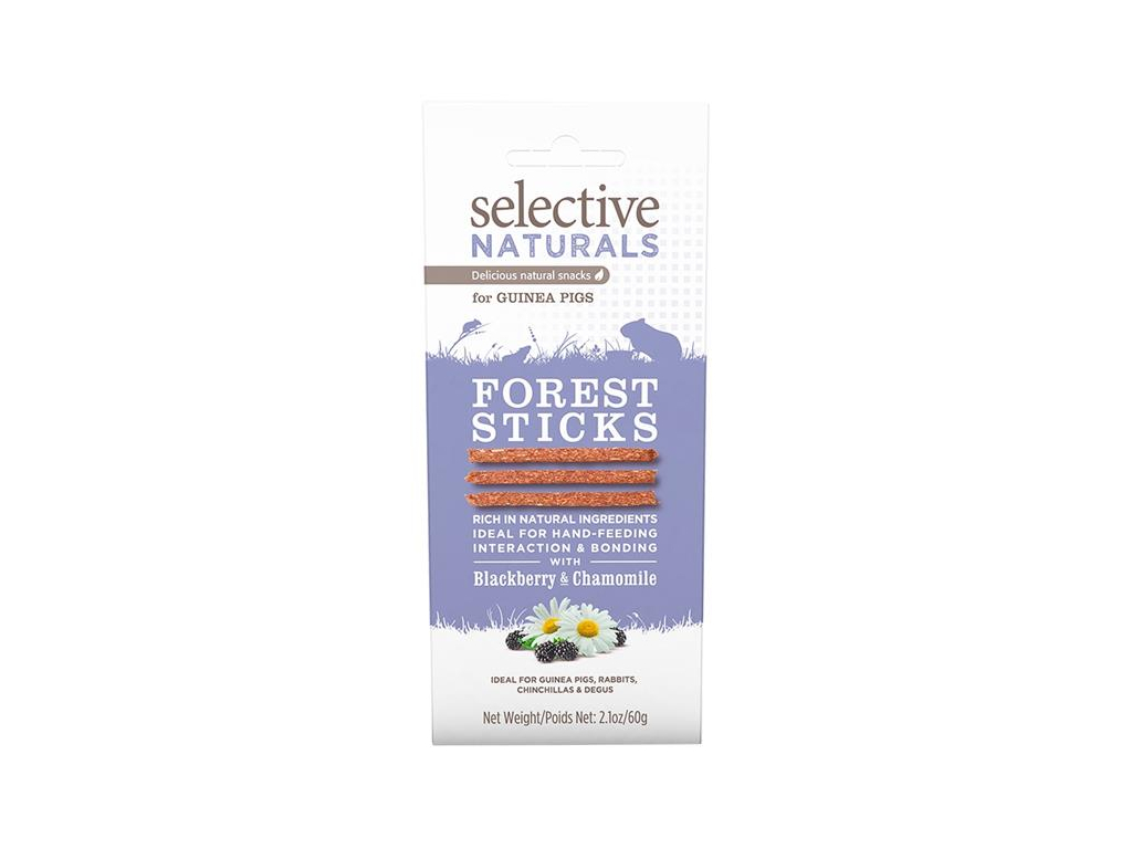 Supreme Selective Naturals snack Forest Sticks 60 g z kategorie Chovatelské potřeby a krmiva pro hlodavce a malá zvířata > Pamlsky pro hlodavce
