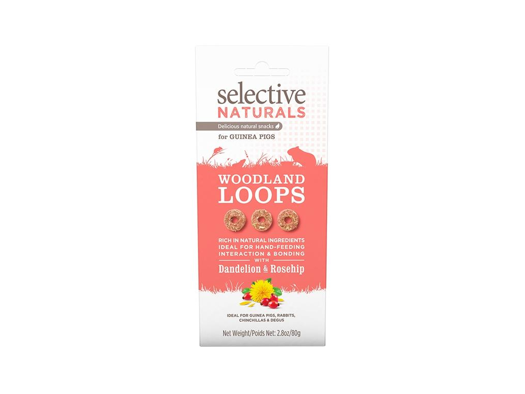 Supreme Selective Naturals snack Woodland Loops 80 g z kategorie Chovatelské potřeby a krmiva pro hlodavce a malá zvířata > Pamlsky pro hlodavce